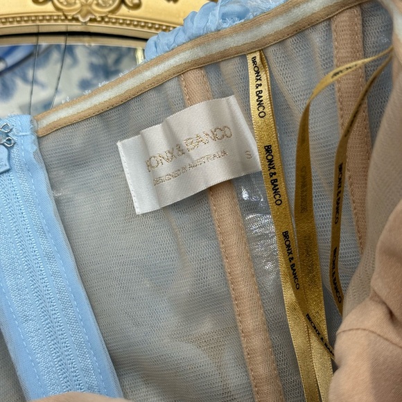 🆕 BRONX & BANCO 🧿 NWOT Sabrina Blue Midi Dress, Sz S - US 4 - Picture 12 of 17